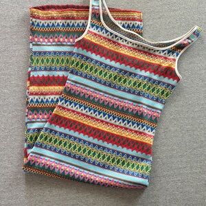 Colorful Patterned Women's Dress